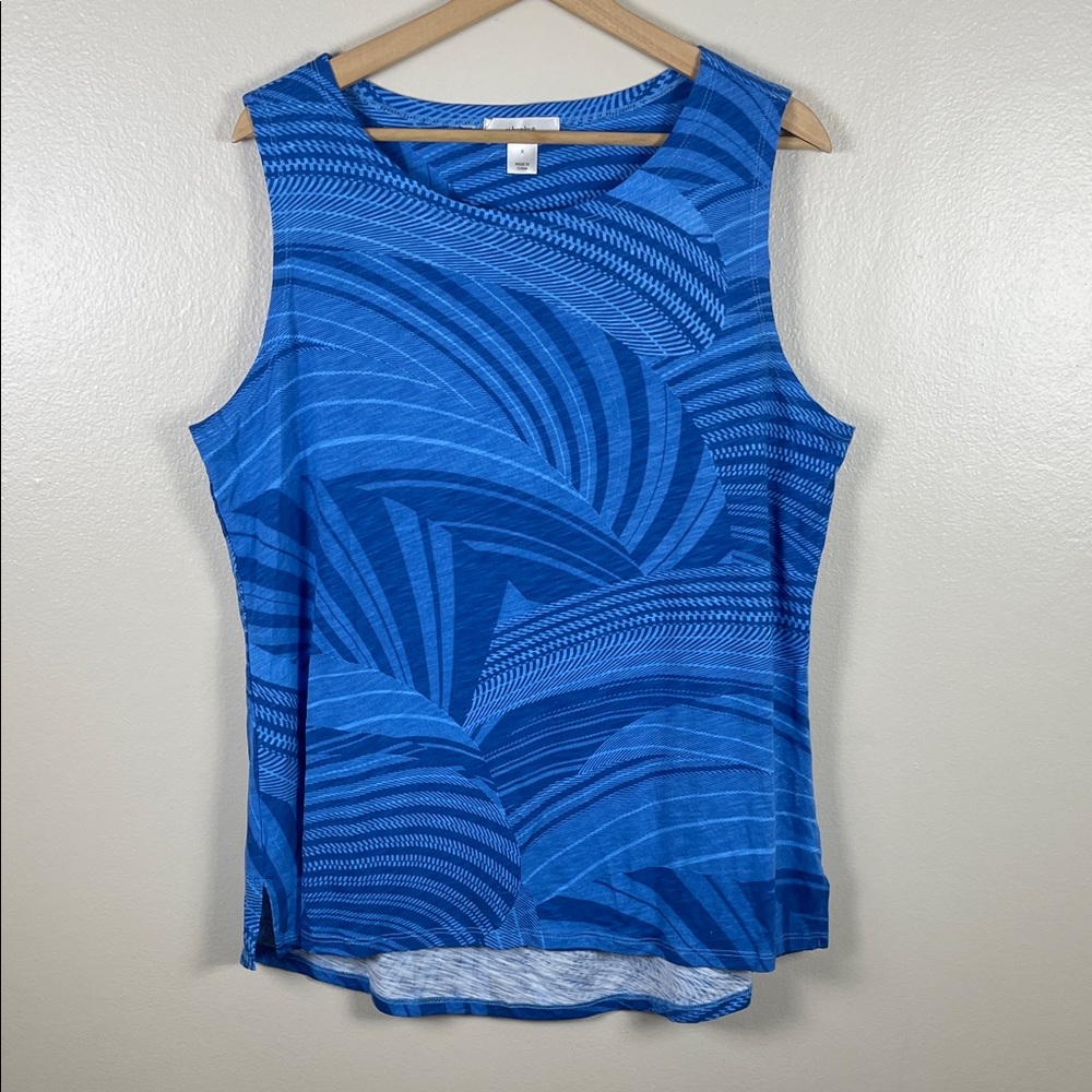 NEW CJ Banks XL Blue Graphic Sleeveless Tank